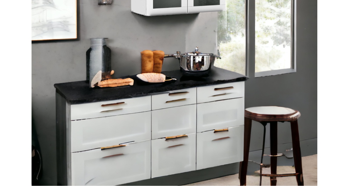 kabinet dapur dengan laci