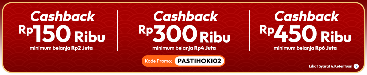 Cashback Bertingkat Hingga Rp450 Ribu PASTIHOKI02