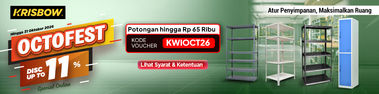 Krisbow Octofest Atur Penyimpanan Maksimalkan Ruang