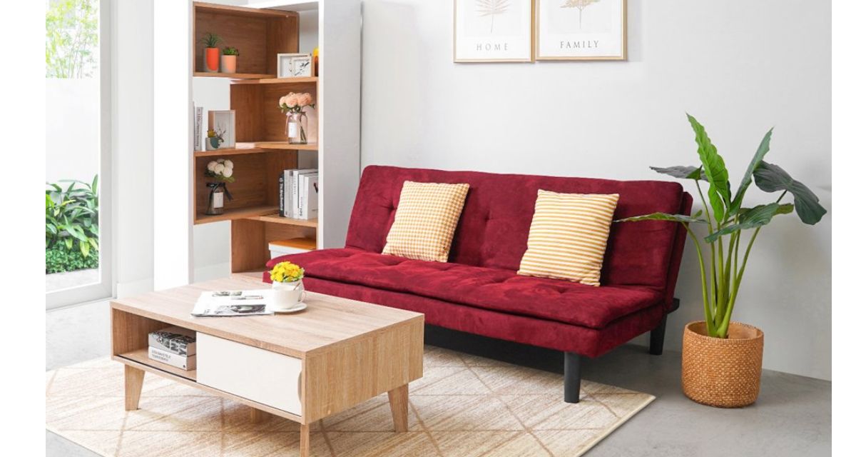 sofa warna merah