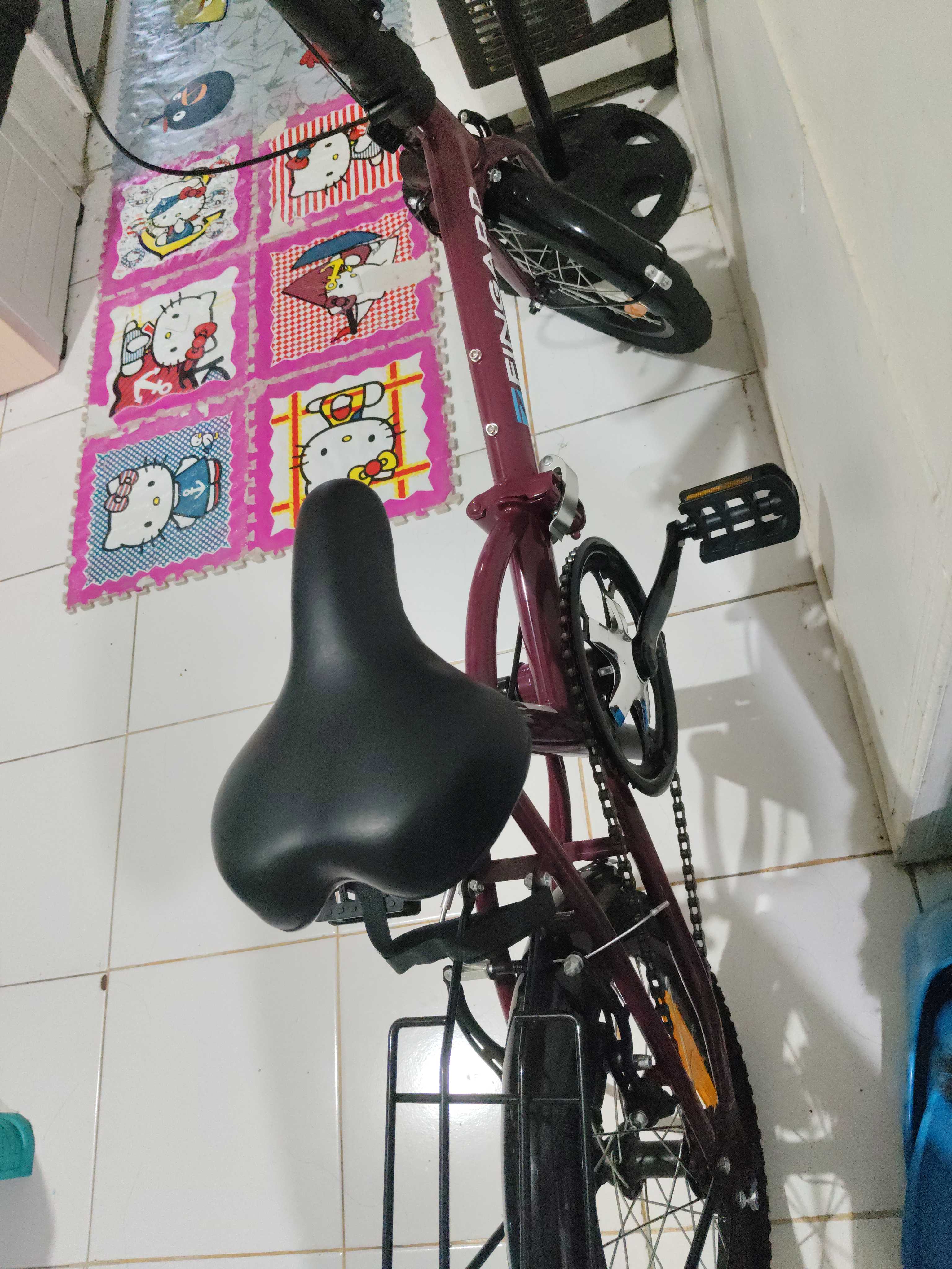 Jual Fingard 16 Inci Nolan Sepeda Lipat Speed Merah Maroon