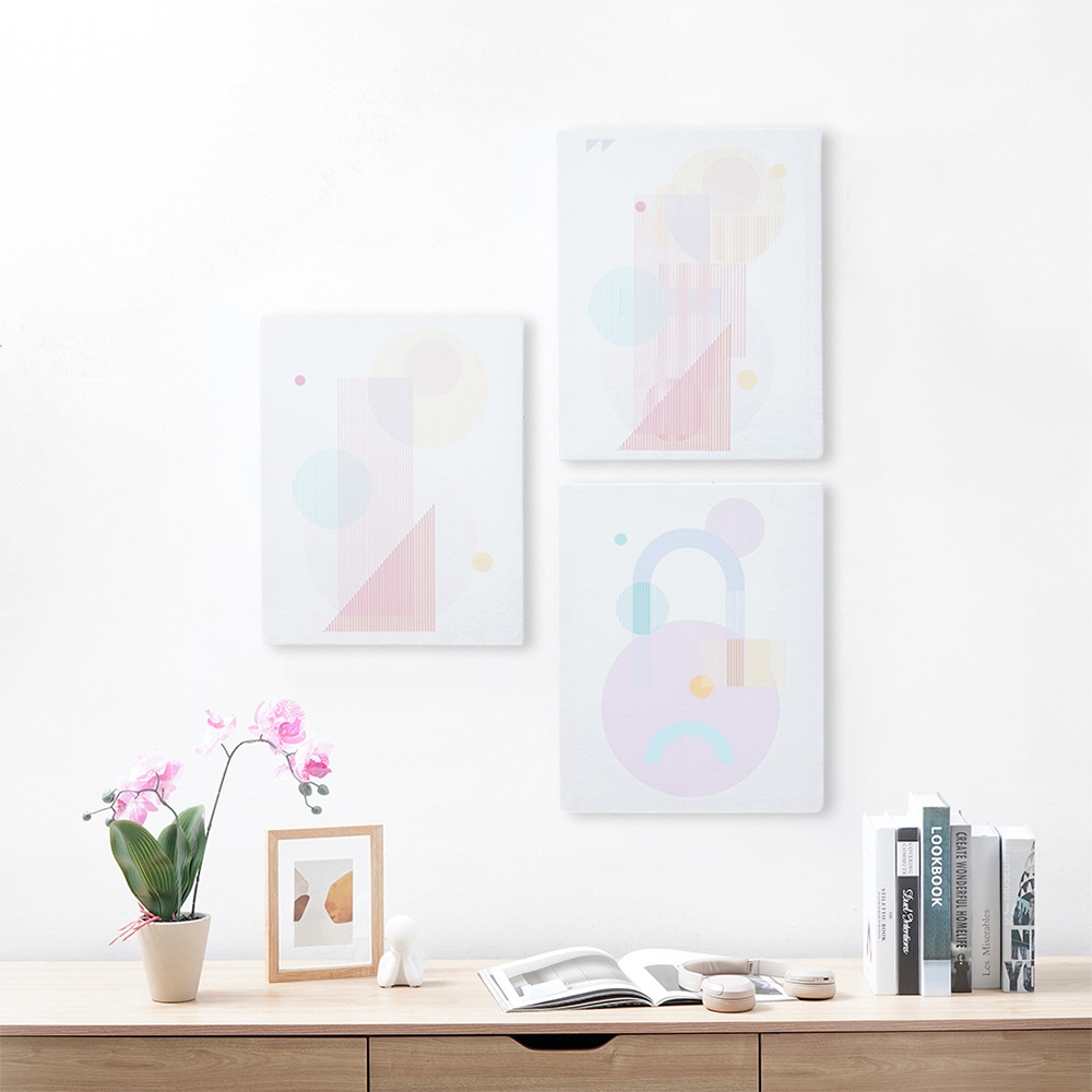 3-Pcs Canvas Print Shape x27